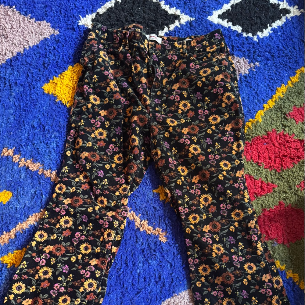 Wrangler Black Floral Boot Cut Pants - Picture 2 of 10
